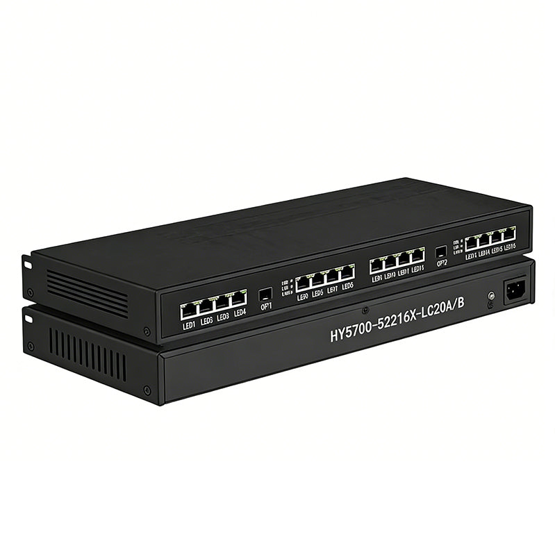 16 Channel LED Large Screen Fiber Transceiver (Model HY5700-52216X-LC20A/B)