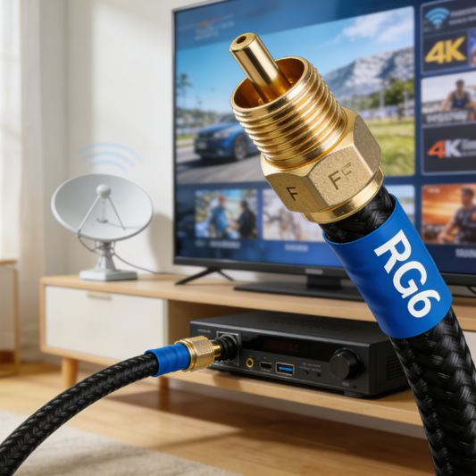 RG6 Coaxial Cable with Gold-Plated F-Type Connectors: The Preferred Choice for HD Transmission in the 4K/8K Era