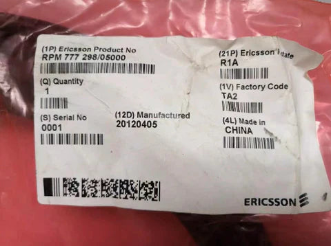 RPM 777 298/05000 Ericsson MU Power Cable