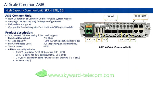 Nokia AirScale ASIB (AirScale Common Module, P/N 473764A.102)