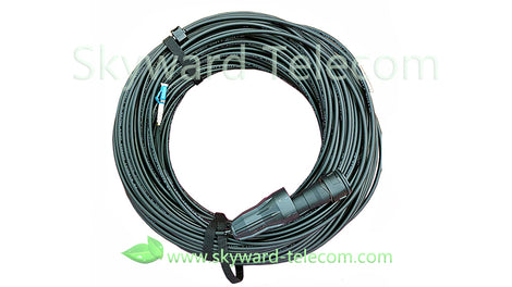 RPM 253 1610/50M, 2F LC(FullAXS) LC SM, 50m outdoor fiber optic cable, duplex, single mode, including weatherproof boot