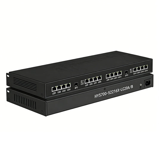 16 Channel LED Large Screen Fiber Transceiver (Model HY5700-52216X-LC20A/B)