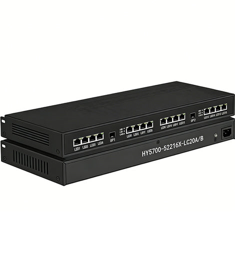 16 Channel LED Large Screen Fiber Transceiver (Model HY5700-52216X-LC20A/B)