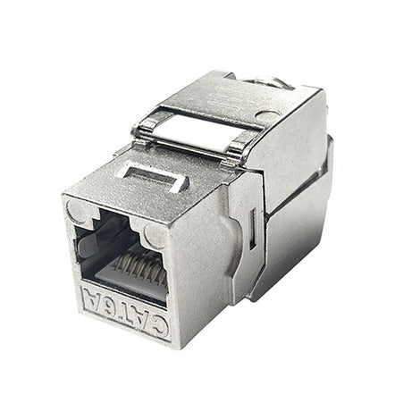 CAT6A 180-Degree Shielded Pass-Through Network Module