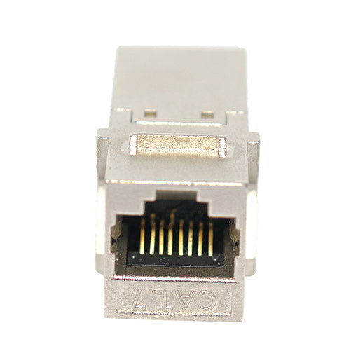 RJ45 CAT7 Zinc Alloy Shielded Tool-Free Network Pass-Through Module 10Gbps