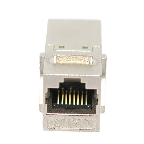 RJ45 CAT7 Zinc Alloy Shielded Tool-Free Network Pass-Through Module 10Gbps