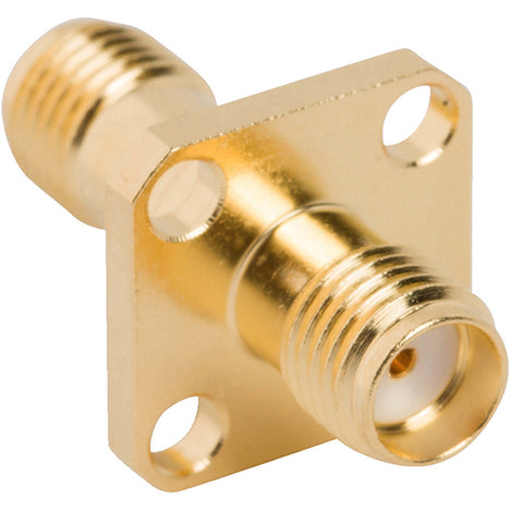 SMA to SMA Jack RF connector 4-Hole Flange 50 Ohms