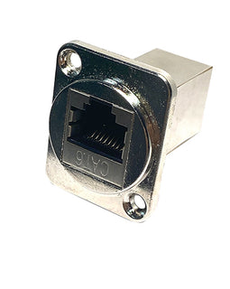 RJ45 Network Module CAT6 Shielded D-Type Panel-Mount (Dual-Pass Extender)