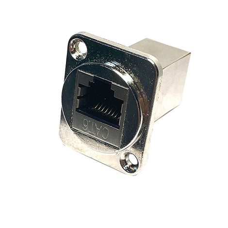 RJ45 Network Module CAT6 Shielded D-Type Panel-Mount (Dual-Pass Extender)