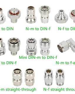 Din type adapter N female to 7/8 male DIN type feeder adapter 1/2 female to 7/16 male New In stock