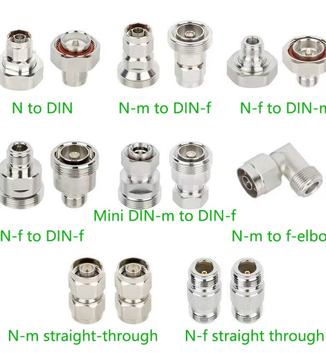 Din type adapter N female to 7/8 male DIN type feeder adapter 1/2 female to 7/16 male New In stock