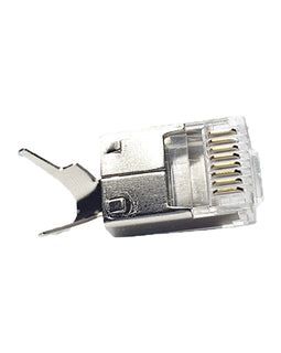 CAT6A FTP Shielded Short-Body 2-Piece RJ45 Connector with Dovetail Clip (Industrial)