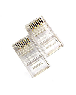 RJ45 CAT5 Unshielded 3-Prong 15U Gold-Plated Connector