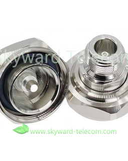 Adapter 7/16 DIN male L29 plug to N female jack RF connector straight M/F