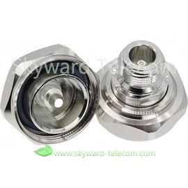 Adapter 7/16 DIN male L29 plug to N female jack RF connector straight M/F