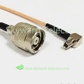 HUAWEI ZTE 12” modem cable 3G TS9 male RA to F Female pigtail adapter RG174