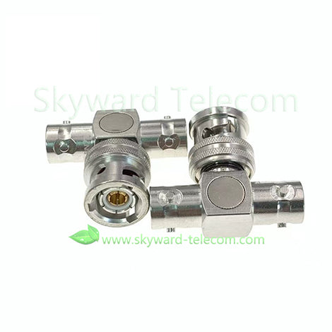 BNC Splitter 1 Male to 2 Female F Type Adapter 3 Way RF Coaxial Connector