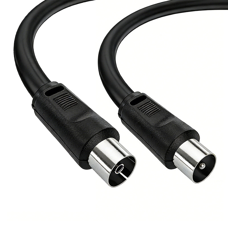 75 Ohm TV Antenna Coaxial Cable Male to Female connectors