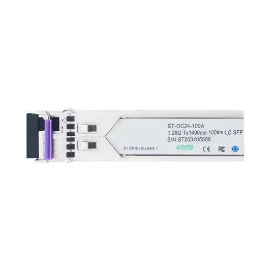 1.25G Tx1490/Rx1550nm 100km SFP Transceiver