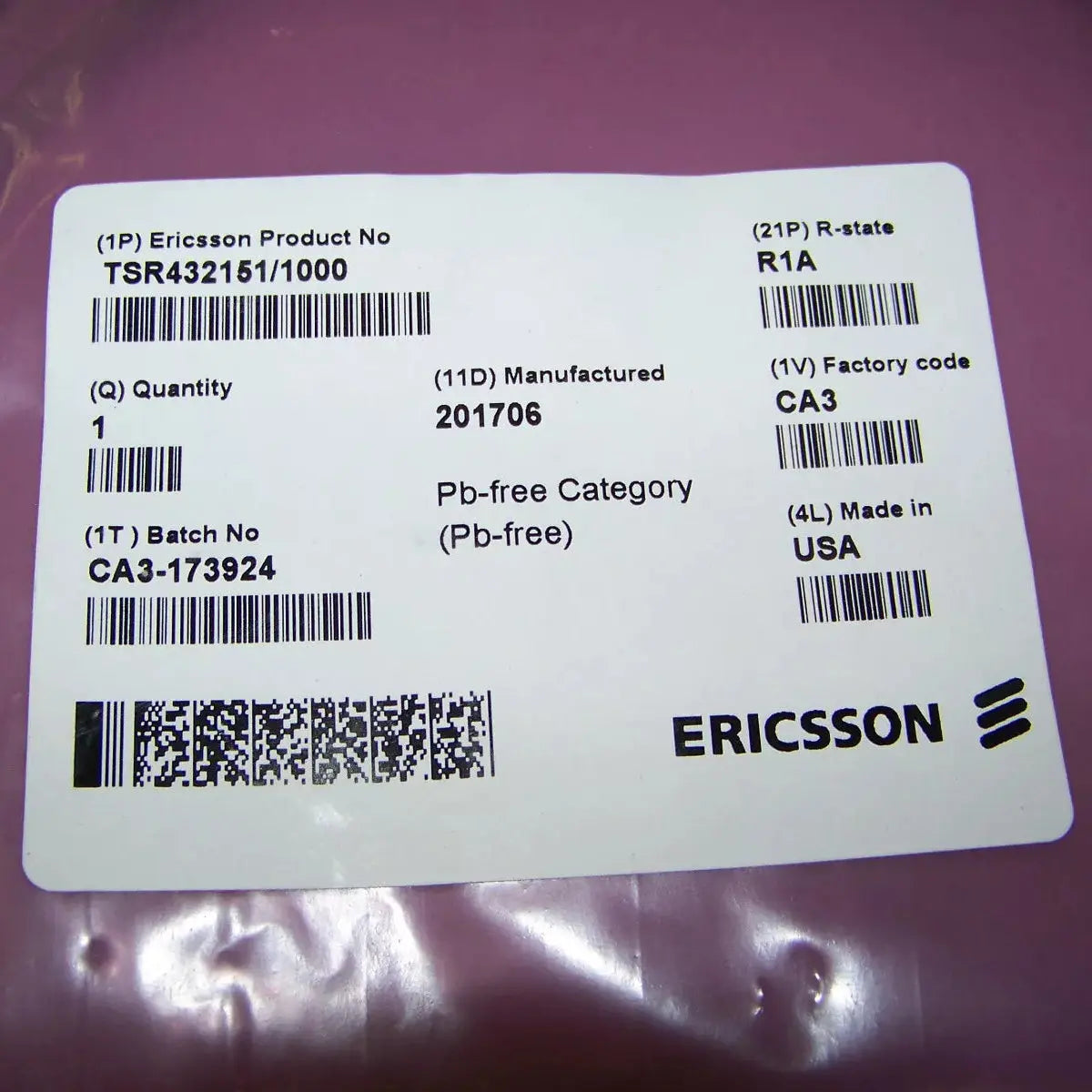 Ericsson Cable TSR432 151/1000 New