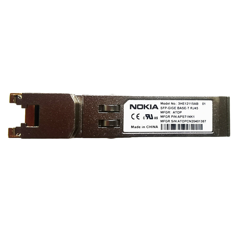 Nokia 3HE12115AB 01 SFP-GIGE BASE-T RJ45 Copper Transceiver