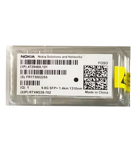 Nokia FOSO 472948A multi‑rate SFP+ optical transceiver