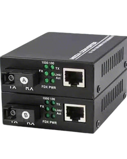 Gigabit Single-Mode Single-Fiber SC Fiber Media Converter (Pair)