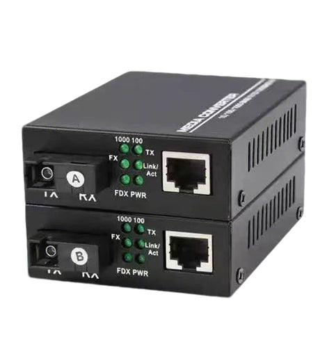 Gigabit Single-Mode Single-Fiber SC Fiber Media Converter (Pair)
