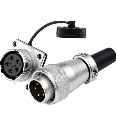 WS20 Series 5 Pin Aviation Connector Waterproof Power Plug IP67